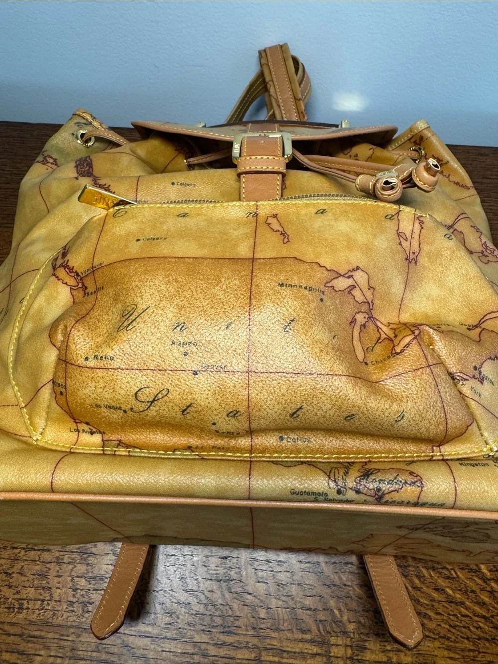 Alviero Martini Classe Geo Classic Map Backpack - Like New